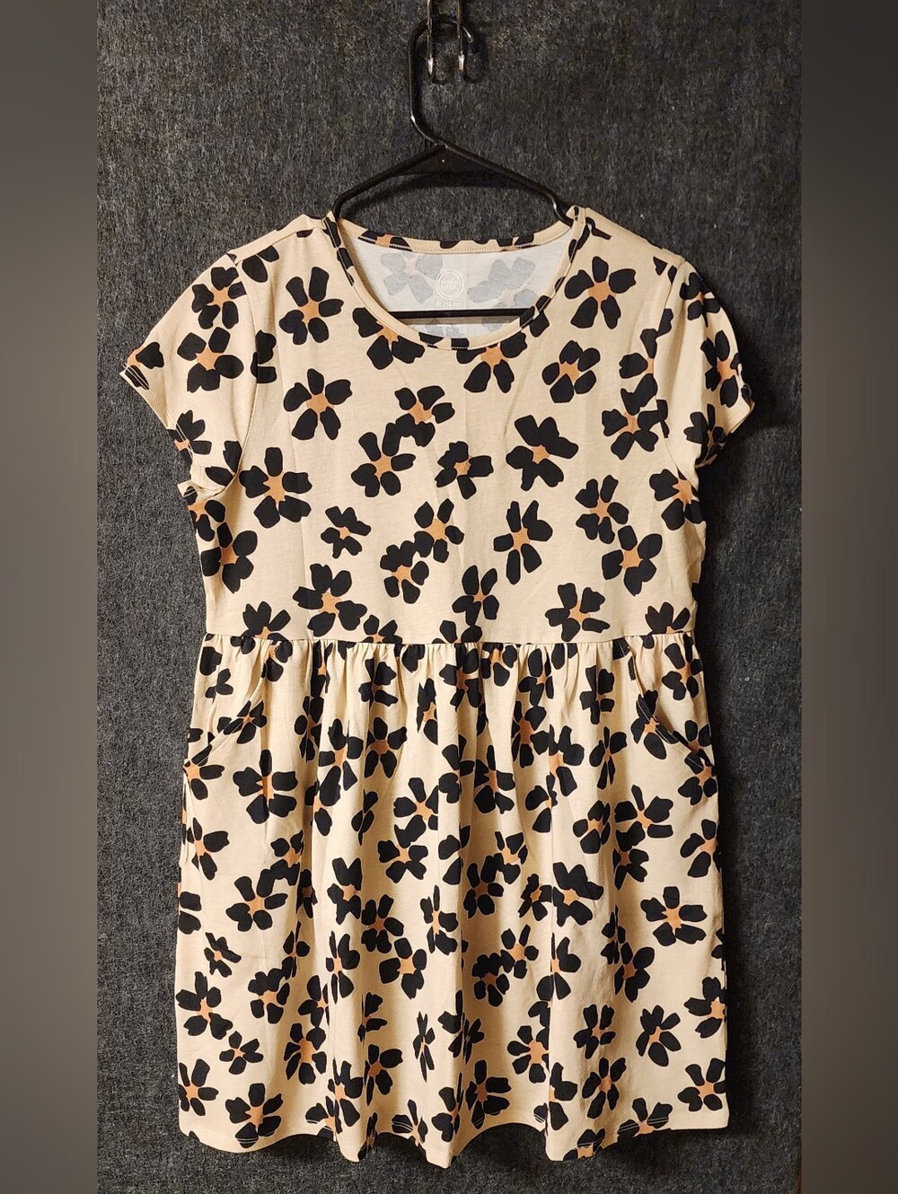 Girls Plus size/Womens Small, Animal Print Dress,Tunic? Whatever? Pockets Cotton